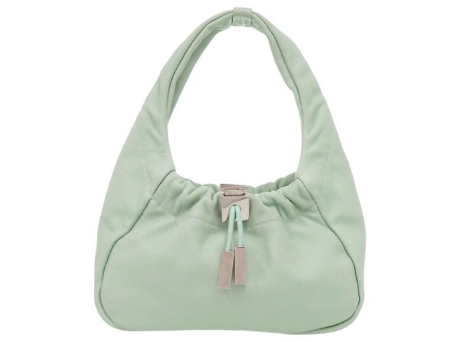 Mini bolsa de couro verde Salvatore Ferragamo