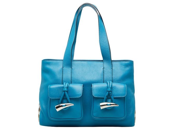 Bolsa Burberry Nova Check Azul Bege