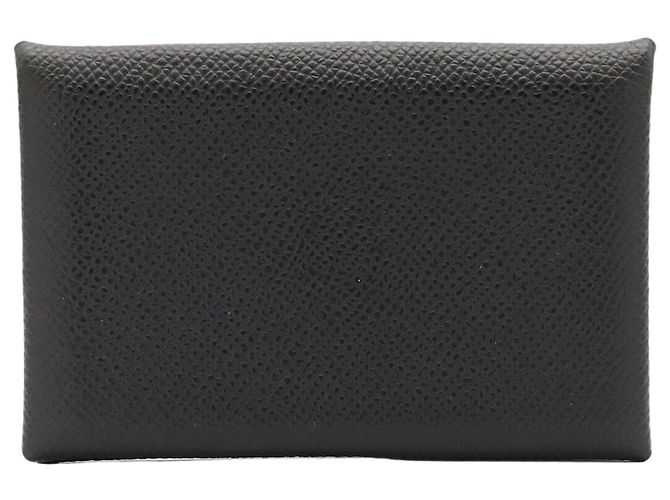 Hermès Hermes Black Leather Business Card Case