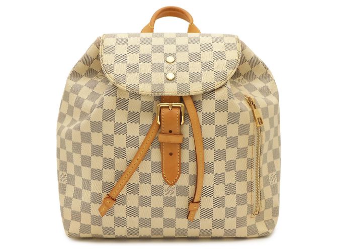 Sac à dos Louis Vuitton Damier Azur Speron Écru
