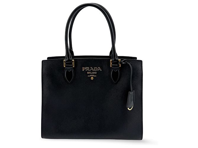 Prada saffiano tote Leather Black