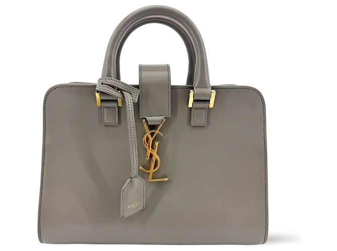 Autre Marque Saint Laurent Monogram Cabas Leather Baby Marrom