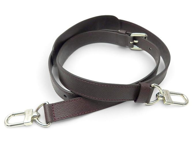 NEW LOUIS VUITTON BROWN TAIGA LEATHER SHOULDER STRAP FOR KEEPALL BAG