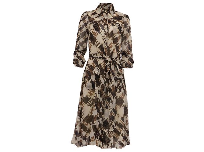 Abito midi Hillevi in seta trasparente Diane von Furstenberg Multicolor Silk Multicolore