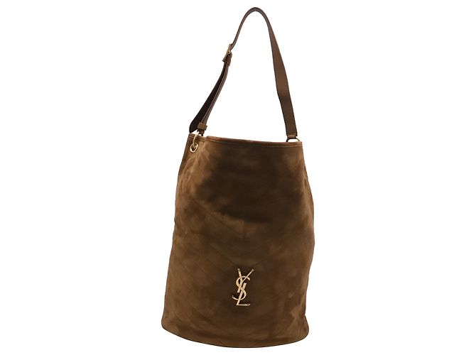 Autre Marque Borsa a secchiello Saint Laurent Niki in camoscio marrone