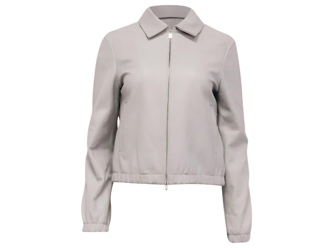 Theory Blouson Jacket in Grey Polyester