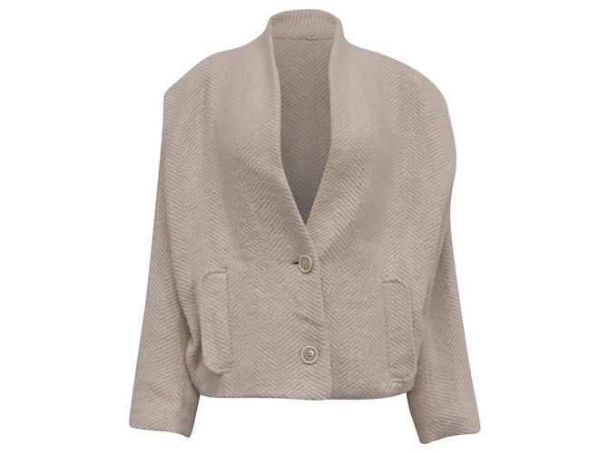 Isabel Marant Étoile Drogo Jacket in Cream Wool White
