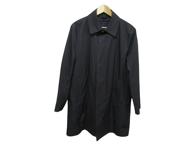 Autre Marque Brooks Brothers Long Single-Breasted Coat Black