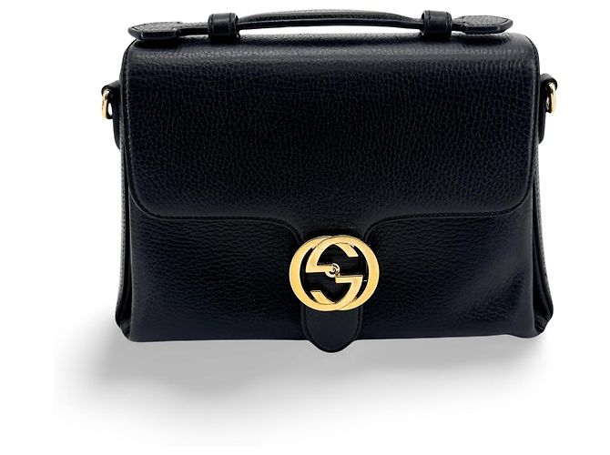 Gucci Interlocking Leather Small Black