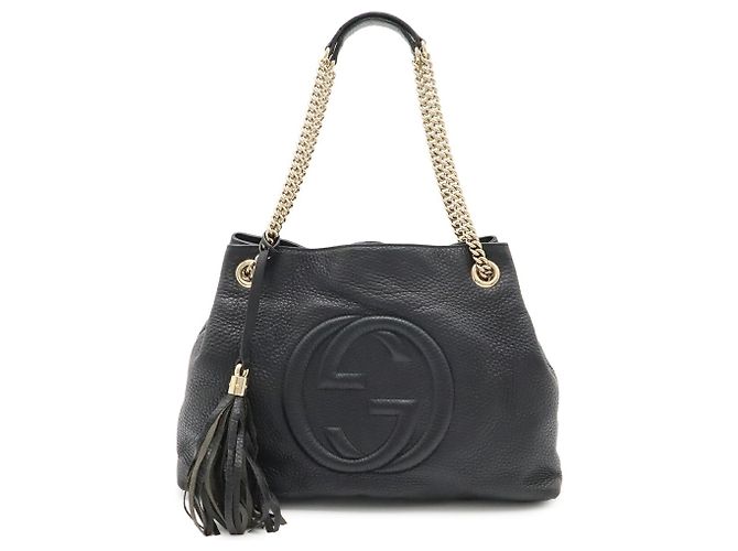 Gucci Soho Interlocking G Chain Bag Black