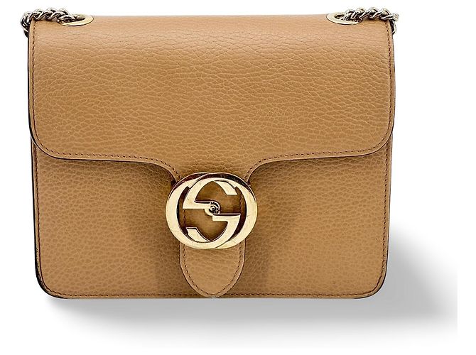 Gucci Interlocking Leather Small Marrone