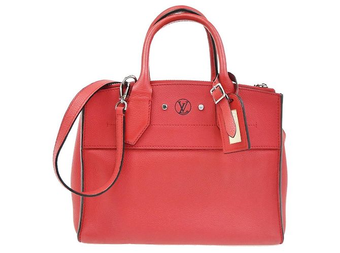Louis Vuitton City Steamer Leather PM Rouge