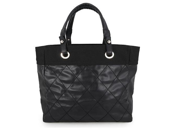 Chanel Matelassé Paris Biarritz Tote MM Noir