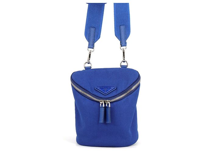 Bolso de mano Prada Re-Nylon Triangle Azul