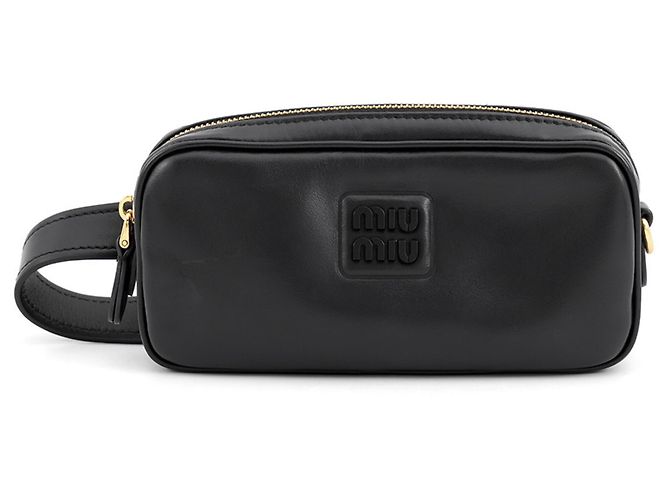 Miu Miu Gürteltasche aus schwarzem Kalbsleder