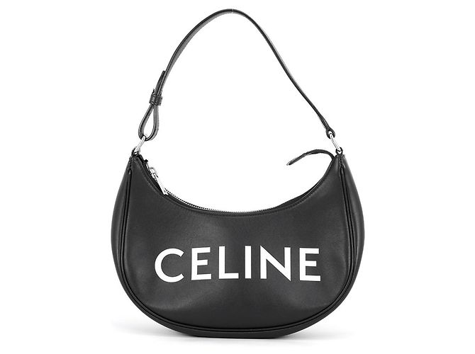 Céline Sac à épaule Celine Ava en cuir Noir Blanc