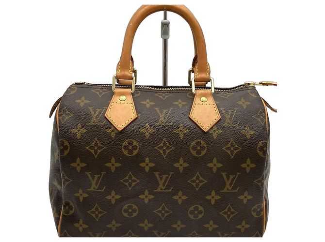 Bolsa Mini Boston Louis Vuitton Monogram Speedy 25 Marrom