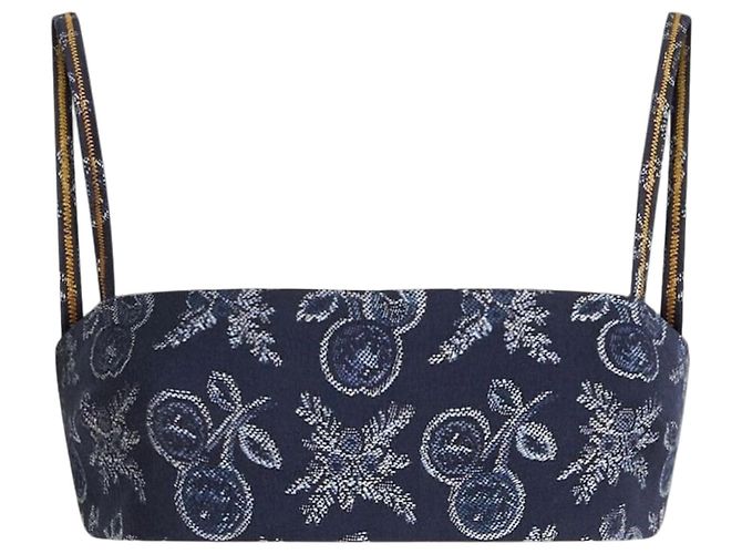 Top in jacquard Etro blu navy