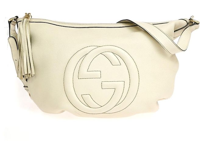 Gucci Soho Messenger Leather Medium Blanco