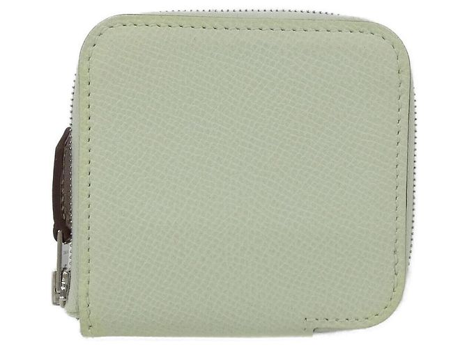 Hermès Hermes EX-LIBRIS Silk Coin Purse Green
