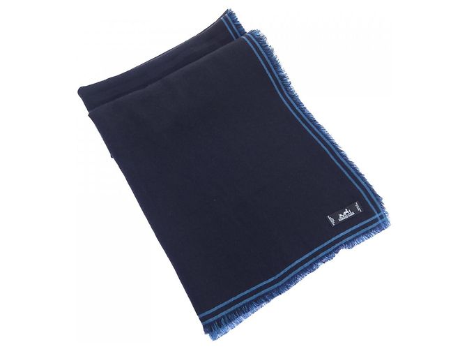 Hermès Sciarpa in cashmere Hermes Nero Blu