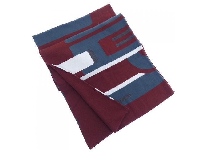 Hermès Hermes Blue, Red, and White Stole
