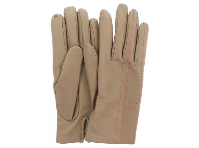 Hermès Hermes braune Kaschmir-Warmhandschuhe