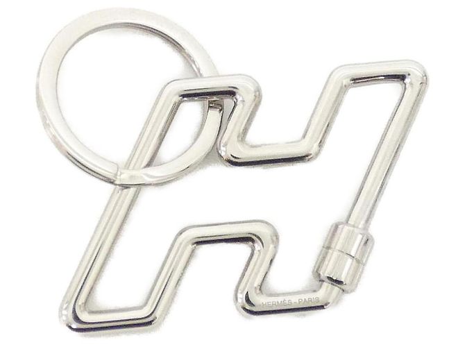 Hermès Porte-clés Hermes H to Speed Silver Argenté