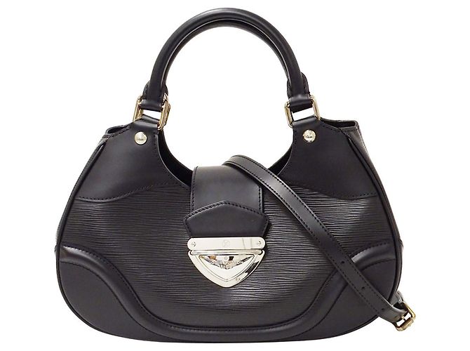 Bolsa de mão Louis Vuitton em couro Epi Preto