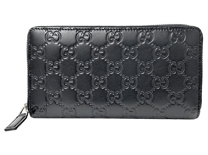 Gucci Black GG Leather Long Wallet