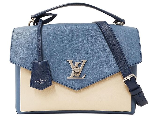 Borsa Louis Vuitton My Lockme Blu Crudo