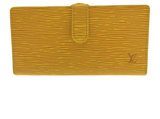 Louis Vuitton Epi Leather Bi-fold Long Wallet Yellow