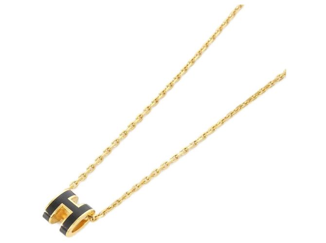 Hermès Collana Hermes Pop H MINI Nero D'oro
