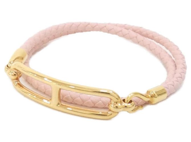 Hermès Pulseira Charm Reli Double Tour Hermes Rosa