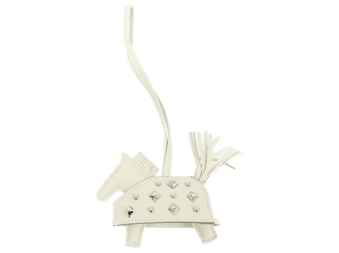 Hermès Hermes Rodeo Robeo Lock PM Accessory Bag Charm Weiß