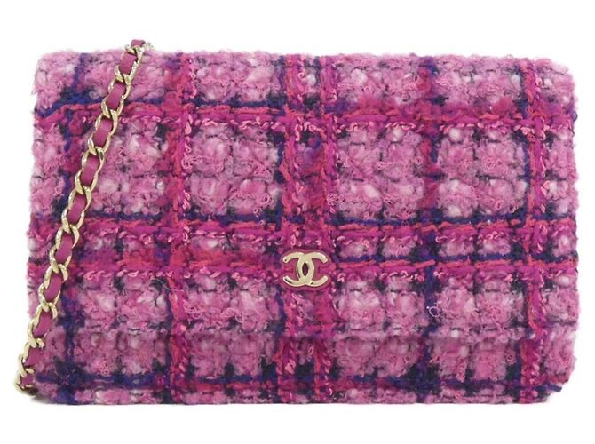 Cartera con cadena Chanel AP0250 Negro Rosa Azul marino