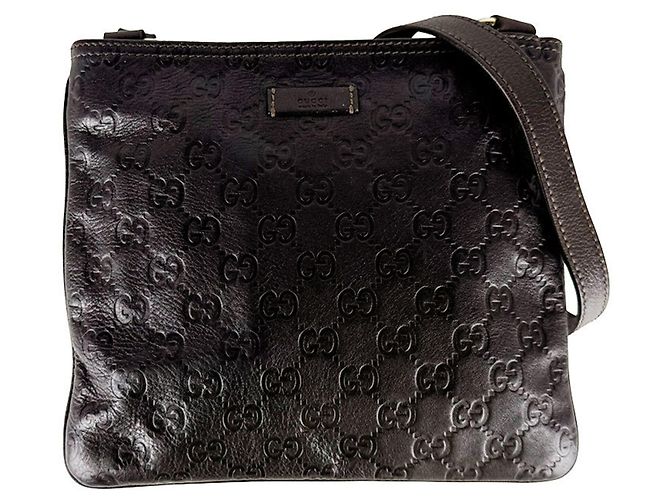 Borsa a tracolla Gucci in pelle marrone