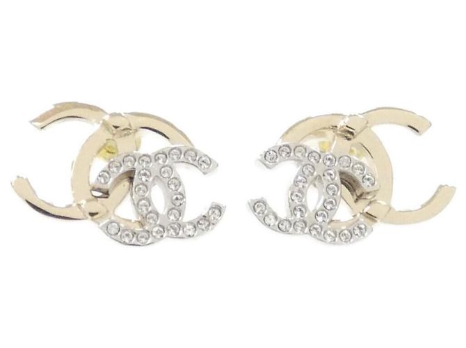 Chanel AB6426 Stecker-Ohrringe Silber Golden