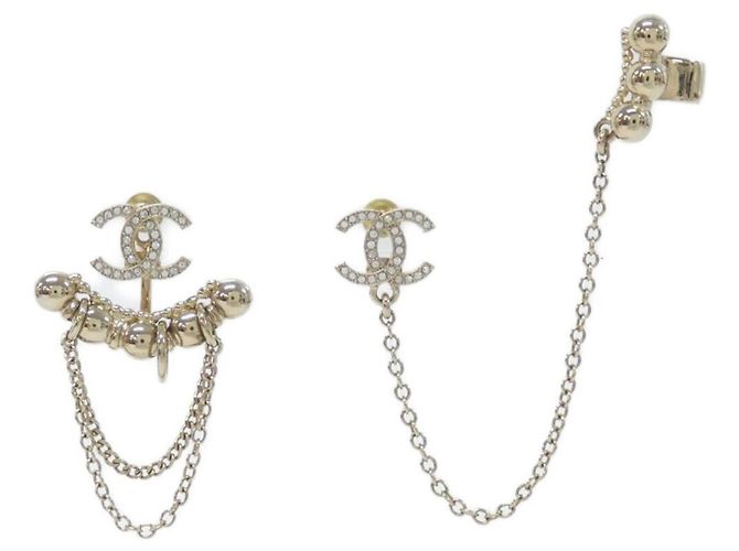 Chanel AB7789 Stud Earrings Golden
