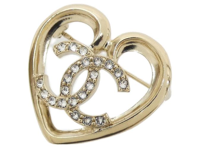 Broche Chanel ABA093 Dorée et Transparente