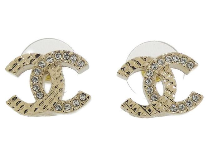 Boucles d'oreilles puces Chanel ABB974 Doré