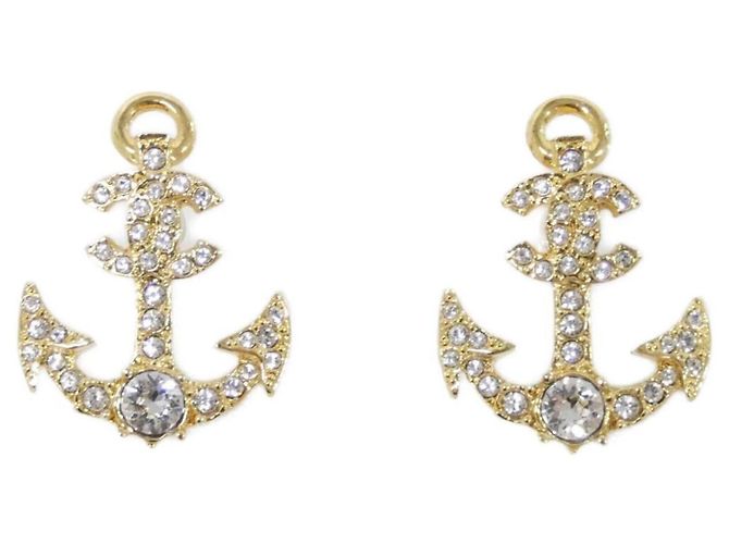 Pendientes de botón Chanel ABF076 Dorado