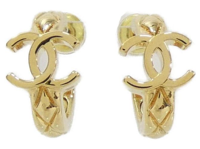 Pendientes de botón Chanel Gold ABH190 Dorado