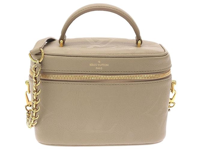 Louis Vuitton Monogram Empreinte Vanity PM Handbag Grey