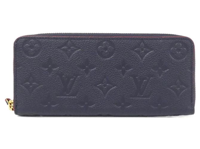 Louis Vuitton Monogram Empreinte Portefeuille Clemence Wallet Red