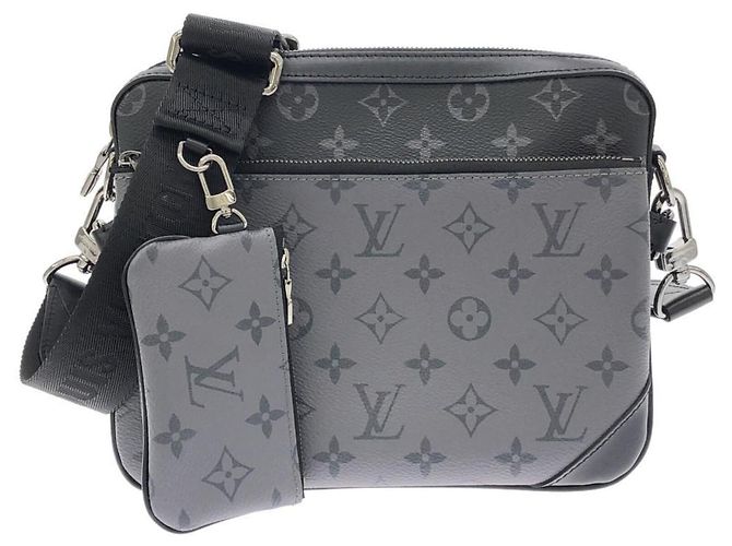 Sac Trio Messenger Louis Vuitton Monogram Eclipse Reverse Noir Gris