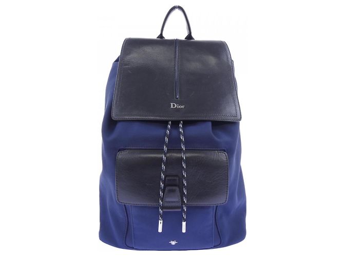 Christian Dior Dior Backpack Black Navy blue