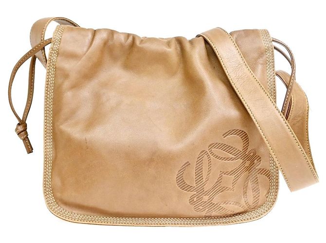Loewe Anagram Leather Beige