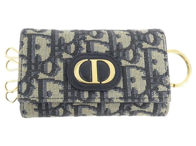 Christian Dior DIOR OBLIQUE Key Case Blue
