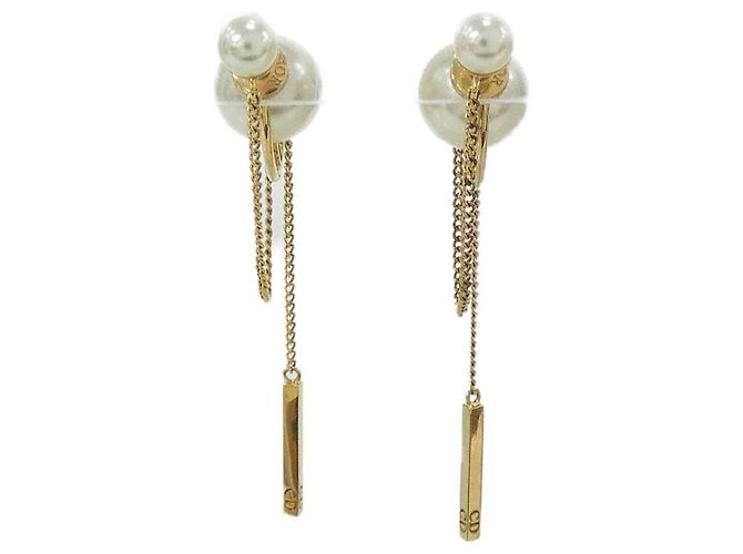 Christian Dior Tribal E0956TRIRS Ohrringe Weiß Golden